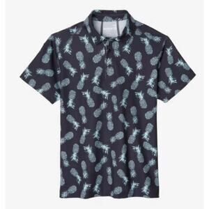 Bonobos Golf Short Sleeve Tee Men's Golf Shirt Pineapple Print Size Medium